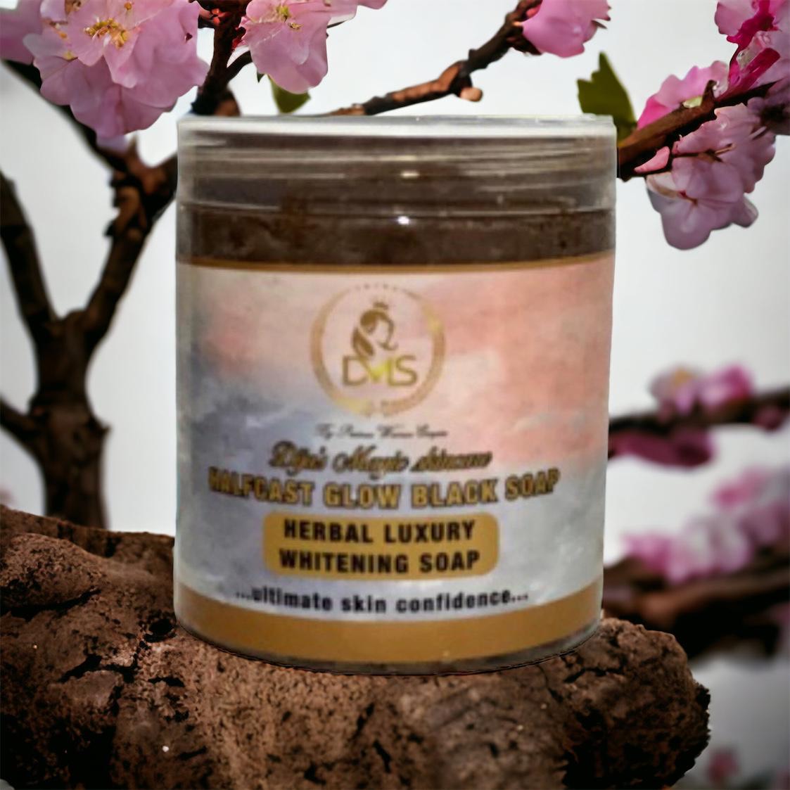 Half cast glow black soap